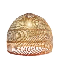 Handgefertigte Kuppel-Pendelleuchte aus Korbgeflecht – Bienenstock-Lampenschirm aus natürlichem Rattan