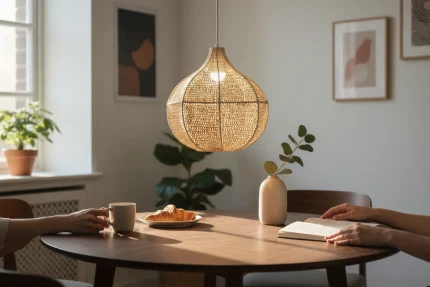 Pera-Pendelleuchte aus Raffia - Marokkanisches Handwerk Großhandel