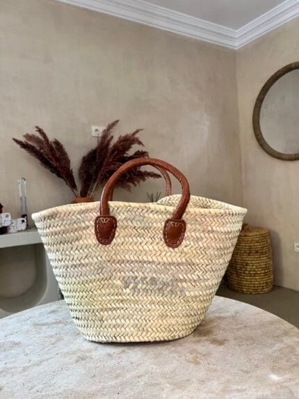 Bolsos de paja lisos marroquíes clásicos hechos a mano - Fashion Designer Foundation