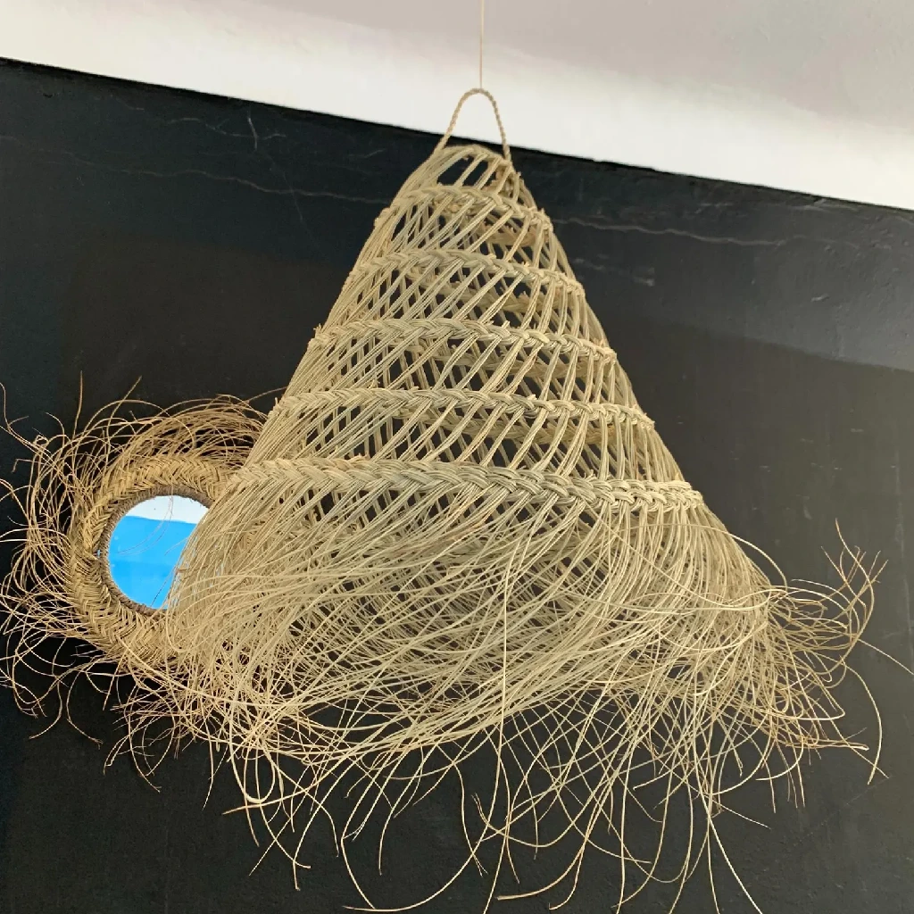 il_1588xN.7117038101_s37i Abat-jour marocain Halfa Grass fait à la main - Abat-jour à franges en sparte naturel – Image 1