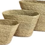 sac panier raphia tressé