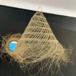 Paralume a sospensione Halfa Grass marocchino fatto a mano - Paralume con frange di sparto naturale