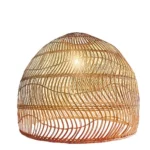 Lampada a sospensione a cupola in vimini fatta a mano - Paralume ad alveare in rattan naturale