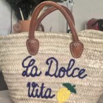 Handmade Moroccan Embroidered Straw Basket - Custom Logo Wholesale